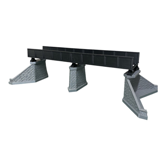 OO Gauge Model Railway Scenery Iron Girder Bridge 1:76 Scale