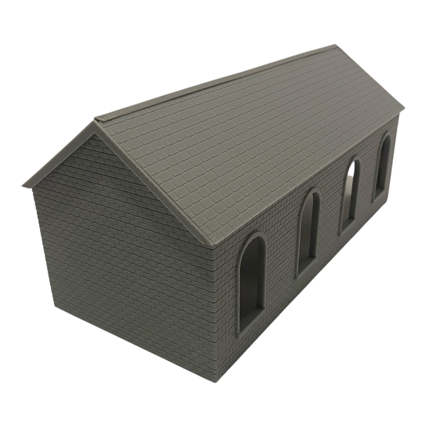 N Gauge 1:148 Engine Shed – 3D Printed Model Railway Engine Building