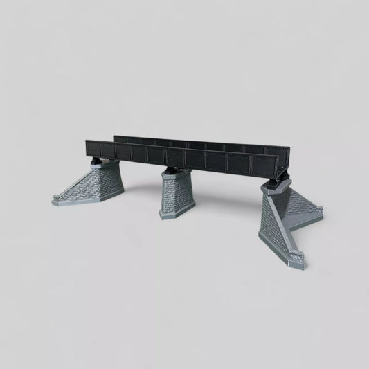 OO Gauge Model Railway Scenery Iron Girder Bridge 1:76 Scale