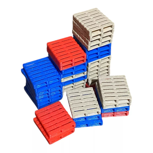 OO Gauge Model Railway Pallets - Pack of 50 (Mixed)