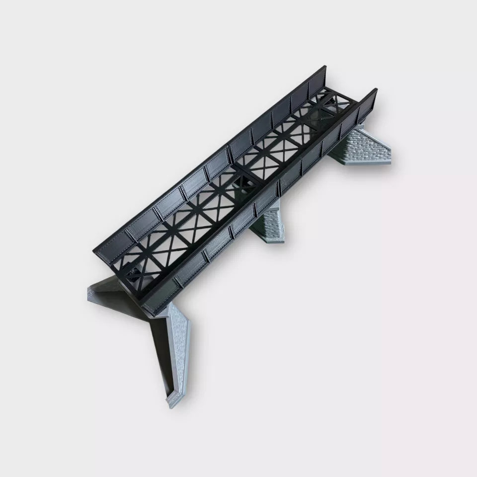 OO Gauge Model Railway Scenery Iron Girder Bridge 1:76 Scale
